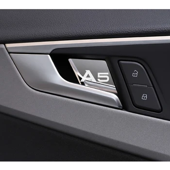 4шт из нержавеющей стали внутренняя дверная ручка автомобиля орнамент наклейка для Audi A5 2017-2020 Аксессуары Для Укладки автомобилей