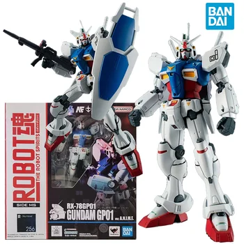 Bandai The Robot Spirits 256 RX-78 Gundam GP01 Версии A.N.I.M.E. 14 см Оригинальная Фигурка Модель Игрушки Коллекция подарков на День рождения