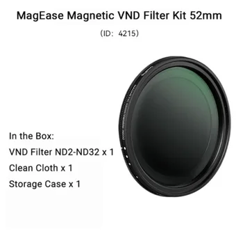 Переходное кольцо для Магнитного фильтра SmallRig 2-в-1 52 мм / Подставка для телефона для iPhone 14 Pro Max, Складная, Компактная и портативная