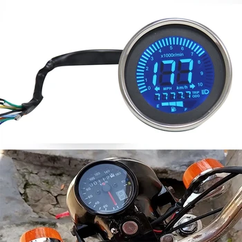 Универсальный цифровой спидометр для мотоцикла, Ретро ЖК-одометр, Индикатор тахометра Cafe Racer, измеритель скорости скутера ATV