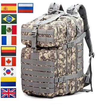 Новый военный тактический рюкзак объемом 30 л/45 л, мужские армейские штурмовые рюкзаки 3P, тактические камуфляжные 900D Оксфордские водонепроницаемые дорожные сумки