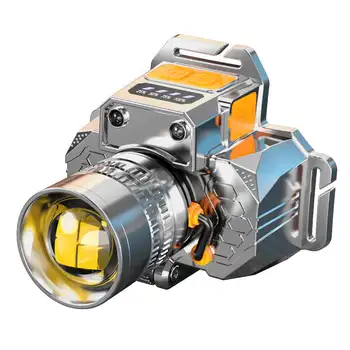 Сильный свет фар USB Перезаряжаемый фонарик Ночная рыбалка Шахтерский фонарь Наружное головное освещение