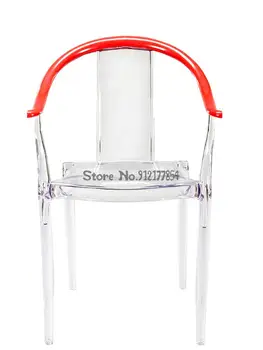Креативный Модный Современный Прозрачный стул Великого Мастера, Пластиковый обеденный стул, кофейный стул, стул для переговоров, стул для отдыха со спинкой.