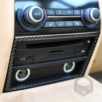 Для BMW 7 серии из углеродного волокна F01 2009-2014 Модифицированная задняя рамка для хранения сажи декоративная полоса наклейка для салона автомобиля