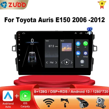 2Din Android 13 Carplay Автомагнитола для Toyota Auris E150 2006-2012 4G GPS Навигация Carplay Аудио Стерео Мультимедиа авторадио