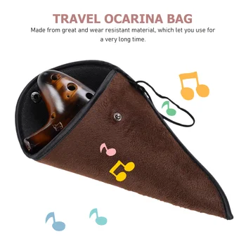 Утолщенные сумки Ocarina с 12 отверстиями, портативные износостойкие чехлы для музыкальных инструментов, вращающиеся медиаторы для гитары, сумка для хранения бас-гитар