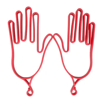 1 пара спортивных перчаток Носилки Прочная Подставка для бейсбольных варежек Красные Спортивные принадлежности