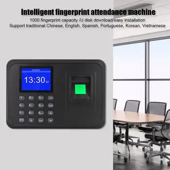 2,4-дюймовый экран, Биометрический отпечаток пальца, пароль, запись машинного времени, Рекордер 110-240 В, новинка 2019 года