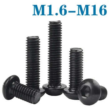 1-50шт M1.6 M2 M2.5 M3 M4 M5 M6 M8 M10 M12 Углеродистая сталь марки 10,9 ISO7380 С Шестигранной Головкой Кнопка С Шестигранной Головкой Шестигранный Болт Винт