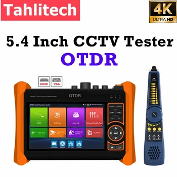 Tahlitech 5,4-дюймовый Тестер видеонаблюдения С Поддержкой OTDR-тестирования HD IP и Аналоговой камеры 1310/1550 с двойной длиной волны, максимальный диапазон тестирования 150 км