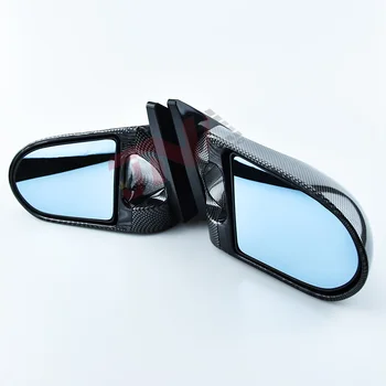 для Honda Civic EG Hatch 2/3-Дверное Зеркало Заднего Вида с Карбоновой Пленкой Ganador JDM Carbon Film/Black PC-MI20D