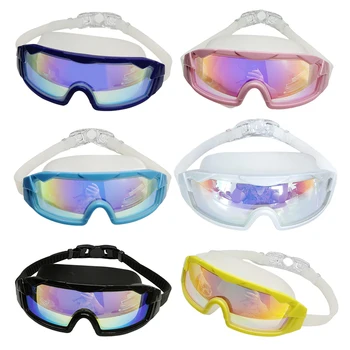 Профессиональные очки для плавания Очки для плавания с берушами Зажим для носа с гальваническим покрытием из водонепроницаемого силикона очки для плавания Adluts