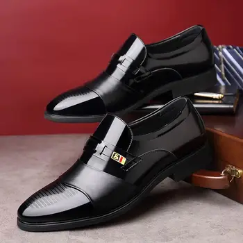 Мужские винтажные лоферы, Повседневная обувь из искусственной кожи, мужская Удобная мягкая обувь для делового костюма
