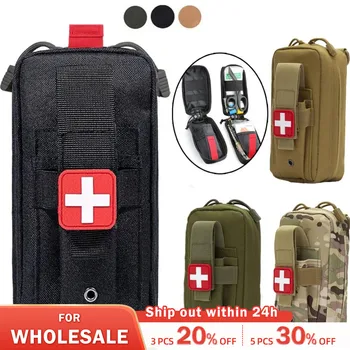 Аптечка первой помощи, медицинская сумка EDC, тактическая медицинская сумка на открытом воздухе, Жгут, ножницы, поясная сумка, военный веер, тактическая сумка для выживания