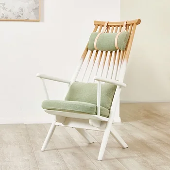 Стул из натурального массива дерева, кресло с высокой спинкой, Кресло для отдыха в гостиной, Ленивый Костяной стул