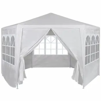водонепроницаемая уличная палатка 2x2 м с 6 боковыми панелями для вечеринки в саду, кемпинга, беседки, шатра, стальной каркас, навес, Простая сборка