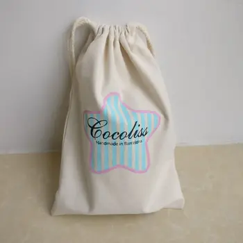 500 шт./лот, изготовленный на заказ логотип бренда, хлопчатобумажная холщовая сумка на шнурке, подарочная сумка для покупок, экологичная сумка для хранения продуктов для рекламы