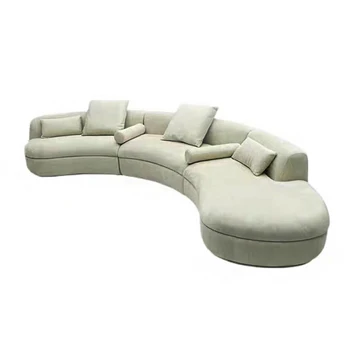Художественный дизайн, креативный диван для нескольких человек, итальянский диван из изогнутой ткани, угловой диван в форме виллы, большой квартиры