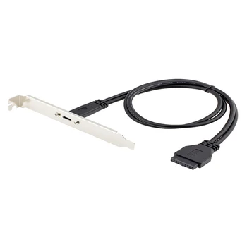 50 см USB 3.0 19-Контактный Разъем Type-C Для Подключения Кабеля На Передней панели USB-C Конвертер 5 Гбит/с для Материнской платы Настольного ПК