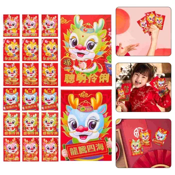 Китайский красный пакет Хунбао, конверт, Год Дракона, держатель для денег, Весенний фестиваль, Свадьба, Принадлежности для дня рождения, смешанный стиль