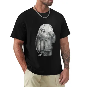футболка с милым кроликом, забавная эстетическая одежда, мужские графические футболки аниме