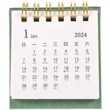 Мини-настольный бумажный календарь, ежемесячный планировщик, Повестка дня, расписание, Календарь в спиральном переплете, Календарь для офиса. Аксессуары