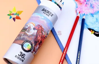 Набор карандашей масляного цвета 36 цветов Профессиональный художник изобразительного искусства рисует краской Цветной карандаш ученый художественный карандаш