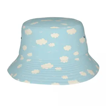 Облака, небо, шляпа-боб для путешествий унисекс, солнцезащитная шляпа, уличная складная кепка для пеших прогулок, кепка рыбака, прямая поставка
