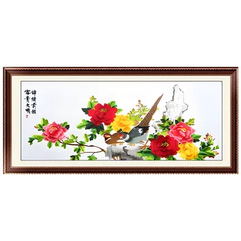 Китайская Су вышивка великолепное будущее фреска гостиная кабинет чайная трапезная украшение интерьера живопись вышивка подарочная роспись