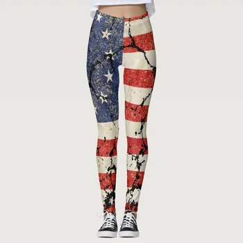 День независимости для женщин Америки, 4 июля, Леггинсы с принтом, брюки с высокой талией для занятий йогой, штаны для занятий йогой в тренажерном зале, колготки для йоги