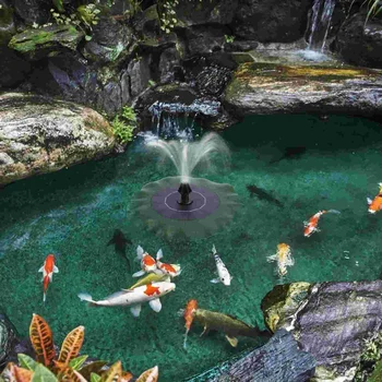 Водяной насос с плавающими листьями на солнечной энергии, реалистичное украшение из водяных листьев, орнамент для садового пруда, аквариума, бассейна.