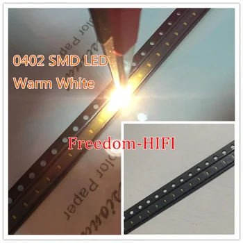 3000шт 0402 Теплый Белый SMD (1005) Светодиодный Чип Для Поверхностного монтажа SMT LED Лампа Со Светоизлучающими Диодными шариками