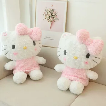 Новая Розовая Роза Hello Kitty Плюшевые Каваи Санрио Плюшевые Аниме Hello Kitty Плюшевые Куклы Hello Kitty Мягкие Игрушки Для Девочек Подарок