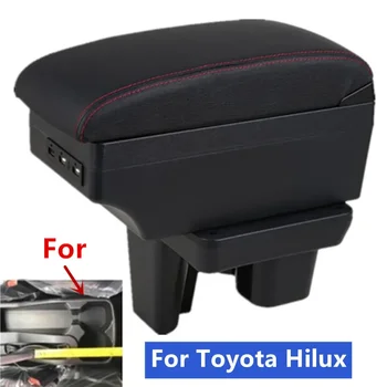 Автомобильный подлокотник для Toyota Hilux Подлокотник Коробка для Toyota Hilux Центральный ящик для хранения Внутри с USB зарядкой Автомобильные аксессуары