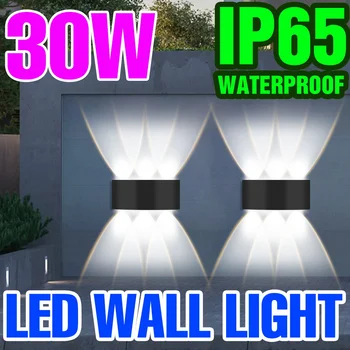 220V Светодиодный настенный светильник Открытый Водонепроницаемый IP65 Крыльцо Садовый настенный светильник для спальни гостиной коридора Алюминиевый осветительный прибор