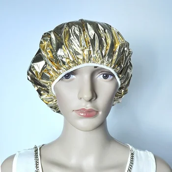 Водонепроницаемая теплоизоляционная шапочка из алюминиевой фольги, одноразовая шапочка для душа в спа-салоне, вытяжка для душа, шапочка для волос с маслом для выпечки