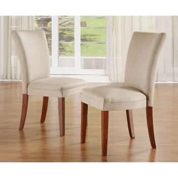 Обеденные стулья с мягкой обивкой Weston Homes Parson, комплект из 2-х, обеденный стул с отделкой из торфа/вишни
