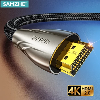 Кабель SAMZHE 4K HDMI 2.0 Высокоскоростные видеокабели 4K @ 60Hz 1080P Ultra HD с золотыми разъемами для ПК, разветвителя, переключателя, монитора, ТВ-приставки