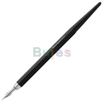 Специальная ручка для каллиграфии Kaweco, черная. Удлиненный держатель наконечника с алюминиевым стволом и элегантным минималистичным восьмиугольным дизайном ствола