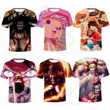Забавная цельная футболка, футболка с японским аниме, мужская футболка, Футболки Луффи, одежда, футболка, футболка для мальчиков, футболка с коротким рукавом, футболка