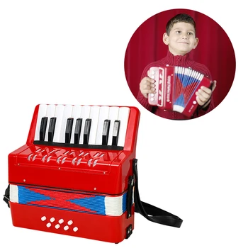 Профессиональный аккордеон с 17 клавишами, клавишный инструмент с 8 басами, аккордеон, подарок на день рождения для детей
