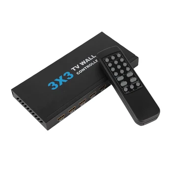4K HDMI 3X3 TV Видеостена Контроллер Разветвитель 1 HDMI вход 9 HDMI Выход Мультиэкранный процессор Splicer Поддержка нескольких режимов