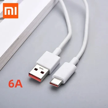 Оригинальный Xiaomi 6A USB C Кабель Для Быстрой Зарядки Tubro 100 см Tipo C Шнур Для Быстрого Зарядного Устройства Mi 11 10T 12 Poco M3 X3 NFC Redmi Note 10