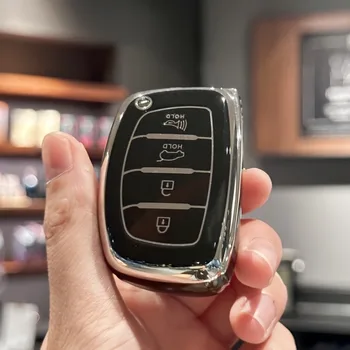 Чехол Для Автомобильного Брелока, Чехол Для Ключей Hyundai Elantra Elantra GT Ioniq Sonata Tucson Smart Remote Без Ключа 4 Кнопки