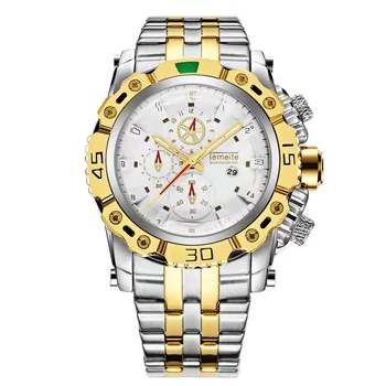 роскошный бренд календарь стальные деловые мужские часы Наручные часы Дата Недели Водонепроницаемые часы из нержавеющей Стали для мужчин