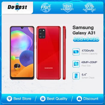 Оригинальный мобильный телефон Samsung Galaxy A31 A315G/DS 4G с двумя SIM-картами 6,4 