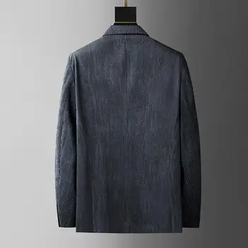 Дизайн L-образной булавки с цепочкой, повседневный костюм, нишевый, высокого класса, короткий мужской пиджак для ночного клуба