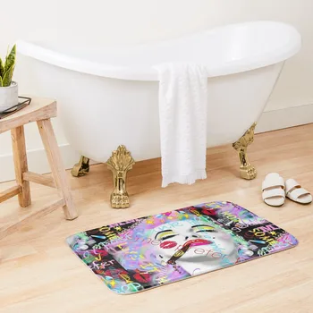Мэрилин Монро с ковриком для ванной с граффити Впитывающий Коврик для ванной Аксессуар для ванной Комнаты Нескользящий Коврик для ванной