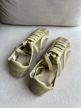 Летняя Новая женская обувь из сетчатого материала, женская повседневная обувь на плоской подошве в стиле ретро с дышащей шнуровкой и круглым носком