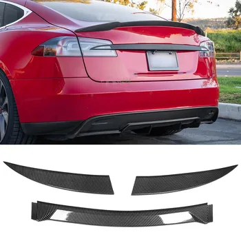 Комплект Спойлера заднего Багажника В Стиле Углеродного Волокна, Крутая Спортивная Замена для Tesla Model 3 с 2017 по 2023 Год, Крышка Заднего Крыла Багажника